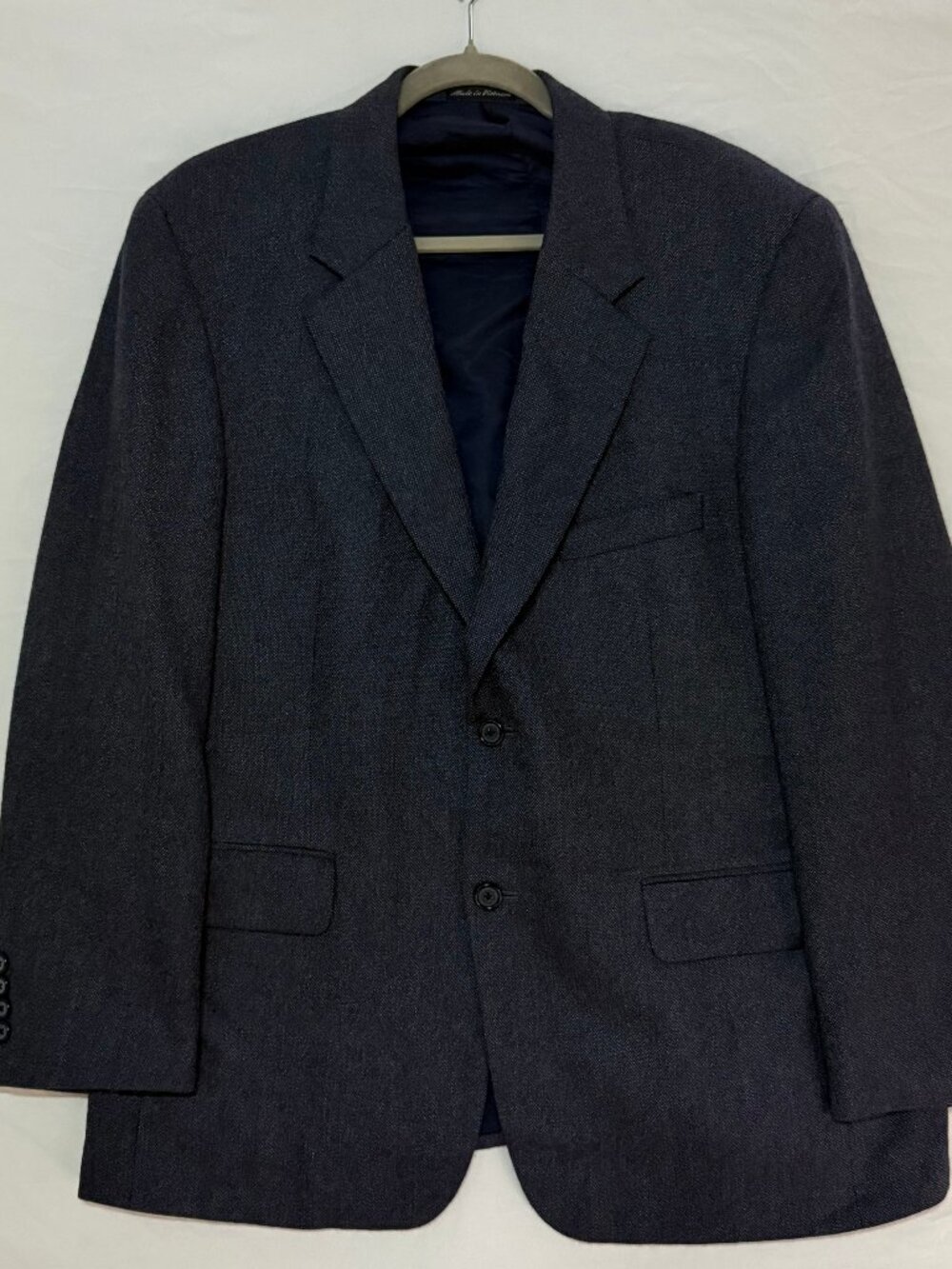 Club Room Wool Cashmere Blazer Sport Coat Navy 2 Button Size 42 Mens